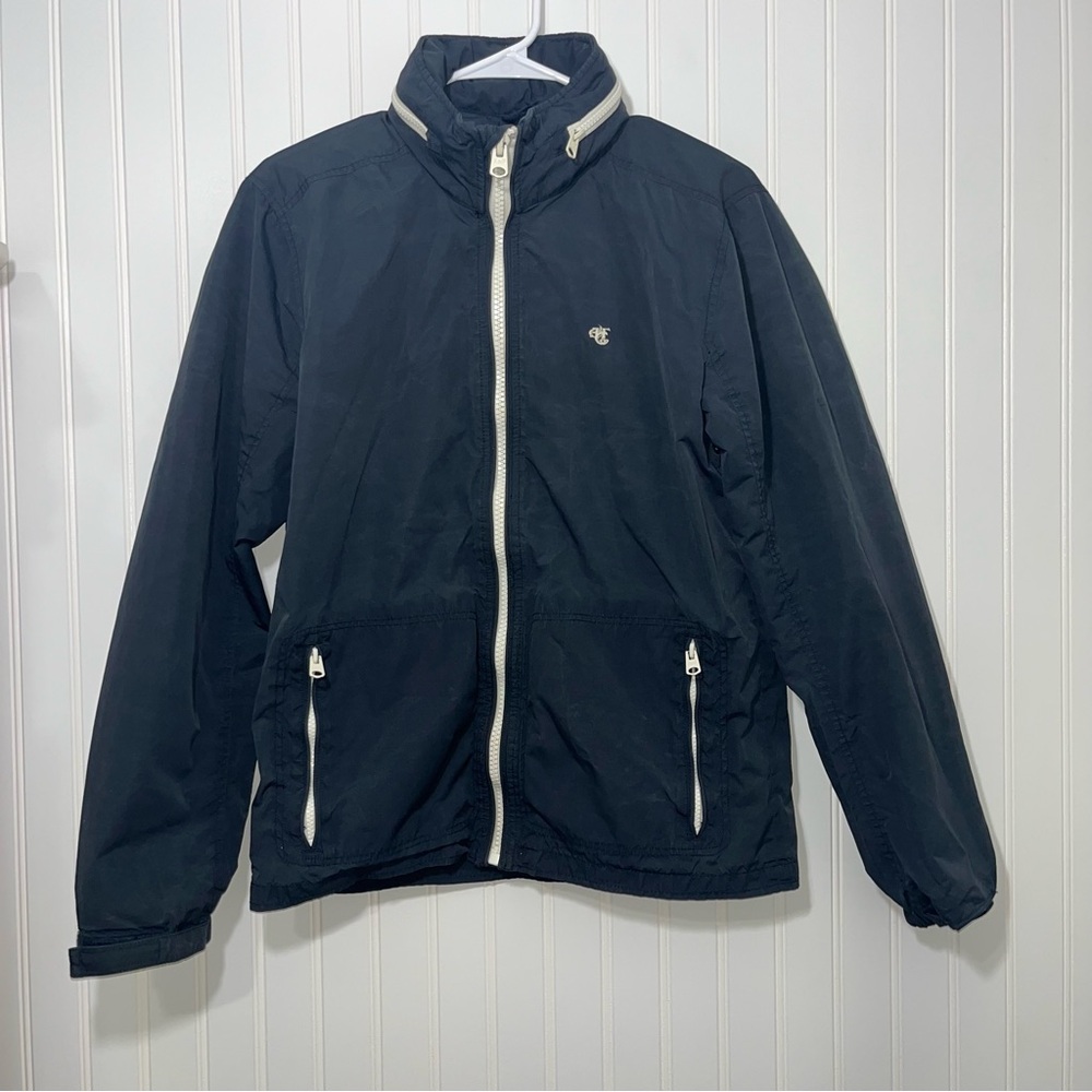 Abercrombie and Fitch mens size small light blue long sleeve windbreaker
